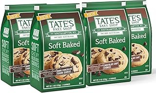 Tate's Bake Shop Soft Baked Cookies Variety Pack, Dark Chocolate Chunk and Chocolate Chip, 4-8 oz Bags