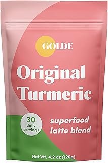 GOLDE Superfood Latte Blend - Original Turmeric - Plant-Based w/Coconut, & Ginger - Vegan, Keto, Sugar-Free - 30 Servings