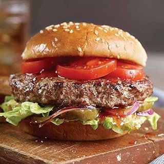 Kansas City Steak Company Premium Ground Beef Burgers - 12 Steakhouse-Style Burgers (4.5 oz) - Vacuum Sealed & Ready to Grill with Expert Tips