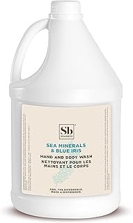 Soapbox Liquid Hand Soap & Body Wash, Sea Minerals & Blue Iris - Gentle, Moisturizing Hand & Body Cleanser, Vegan, Cruelty Free Hand Soap Refill for Bathroom, Kitchen, Professional Use - Gallon Size
