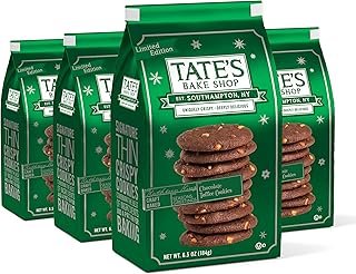 Tate's Bake Shop Chocolate Toffee Cookies, Limited Edition Holiday Cookies, 4-6.5 oz Bags
