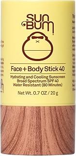 Sun Bum Original SPF 40 Face and Body Sunscreen Stick - Water resistant Broad Spectrum Facial Sunscreen - Hawaii 104 Act Compliant (Made Without Octinoxate & Oxybenzone) - Travel Size - 0.7 oz