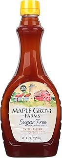 Maple Grove Farms Butter Flavor Syrup, Sugar Free, 24 Ounce