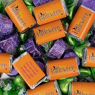3lb Halloween Candy Bulk - Hershey's Kisses, Miniatures Chocolate & Peanut Butter Cups