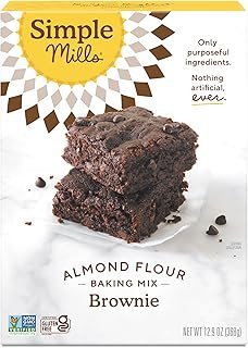 Simple Mills Almond Flour Baking Mix, Chocolate Brownie Mix - Gluten Free, Plant Based, 12.9 Ounce (Pack of 1)