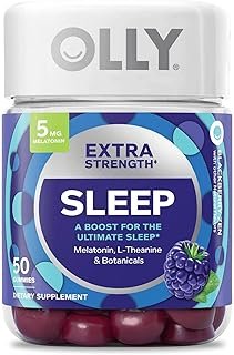 OLLY Extra Strength Melatonin Sleep, Blackberry Zen, 50 Gummies (Pack of 2)