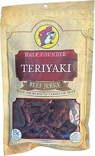Buc-ee's Teriyaki Beef Jerky - 8 oz | Premium Handcrafted Snack | Sweet, Savory, and Protein-Rich Snack Flavor | Made in Texas - 1 bag