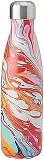 S'well Stainless Steel Water Bottle, 17oz, Marble Swirl, Triple Layered Vacuum Insulated Containers Keeps Drinks Cold for 36 Hours and Hot for 18, BPA Free, Perfect for On the Go