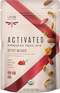 Living Intentions Organic Spicy Mango Trail Mix – NonGMO – Gluten Free – Vegan – Paleo – Kosher – 7 Ounce Unit