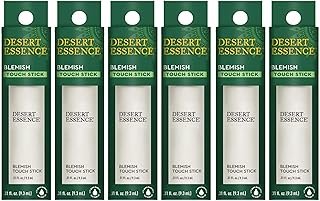 Desert Essence Herbal Blemish Touch Stick with Natural Extracts & Essential Oils - .31 Fl Ounce - Pack of 6 - Antiseptic Tea Tree Oil - Chamomile - Lavender - Palmarosa - Clear & Radiant Skin