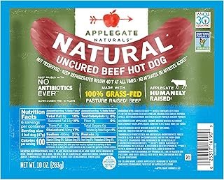 Applegate Farms Uncured Beef Hot Dogs, 10 OZ