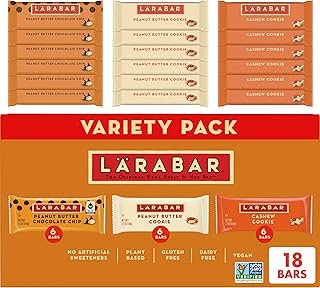 Larabar Variety Pack, Gluten Free Vegan Fruit & Nut Bars, 18 Bars, 1 lb 14 oz