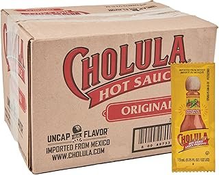 Cholula Original Hot Sauce Packets, 200 count - One 200 Count Individual Hot Sauce Packets with Mexican Peppers and Signature Spice Blend, Perfect Single-Serve Size for Delivery and Takeout