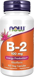 NOW Foods Supplements, Vitamin B-2 (Riboflavin) 100 mg, Energy Production*, 100 Veg Capsules
