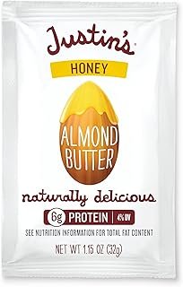 Justin's Nut Butter Honey Almond Butter Squeeze Packs, Gluten-free, Non-GMO, Sustainably Sourced 1.15 Ounce (Pack of 1)
