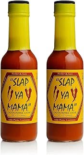 SLAP YA MAMA Louisiana Style Hot Sauce, Cajun Pepper Flavor, 5 Ounce Bottle, Pack of 2