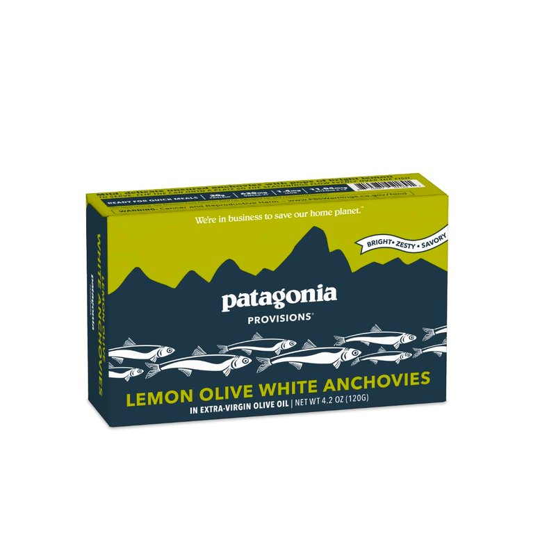 Patagonia Provisions Lemon Olive White Anchovies | Responsibly Sourced in Spain | 20g Protein & Gluten Free | 4.2 Ounce (Pack of 1)
