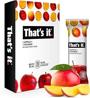 That's It Apple + Mango, Fruit bar,Pack of 12