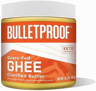Grass Fed Ghee, 13.5 Oz, Bulletproof 100% Grass Fed, Pasture Raised Clarified Butter Fat, Keto, Paleo, Lactose Free, Casein Free, Non-GMO