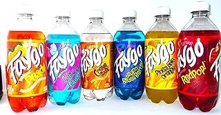 Faygo 20 oz Variety 6 pack - Peach, Cotton Candy, Vanilla Creme Soda, Jazzin Blues Berry, Pineapple Orange and Redpop Red pop Soda Soft Drink