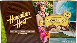 Hawaiian Host Aloha Macs Milk Chocolate Macadamia Nuts (6 ounce box, 12 pieces) (1 Box)