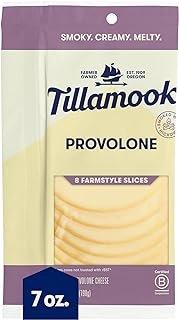Tillamook Smoked Provolone Cheese Slices, 7 oz (Packaging May Vary)