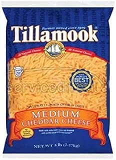 Tillamook Shredded Medium Cheddar Cheese, 5 Pound -- 4 per case.