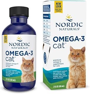 Nordic Naturals Omega-3 Cat, Unflavored - 2 oz - 304 mg Omega-3 Per One mL - Fish Oil for Cats with EPA & DHA - Promotes Heart, Skin, Coat, & Immune Health - Non-GMO