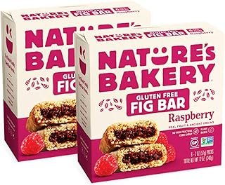 Nature's Bakery Gluten-Free Non-GMO Raspberry Natural Fruit, Ancient Grains Fig Bar: 2 Pk (12 Bars)