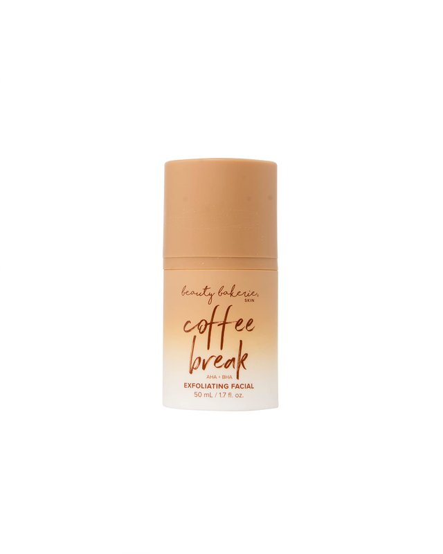 Beauty Bakerie Coffee Break AHA + BHA Exfoliating Facial, Skin Care Products for Healthy, Glowing Skin, Face Exfoliator with Refreshing Formula, Exfoliant & Skincare Essential, 1.7 fl oz.