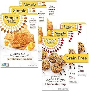 Simple Mills Almond Flour Crackers and Cookies Bundle (3 Boxes Each) - Gluten Free, Healthy Snacks