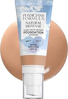Physicians Formula Natural Defense Sheer Line of Defense Foundation, Light, SPF 30, Tinted Sunscreen