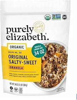 Vegan Purely Elizabeth Organic Original Salty-Sweet, Grain Granola, Gluten-Free, Non-GMO 34 oz Bag