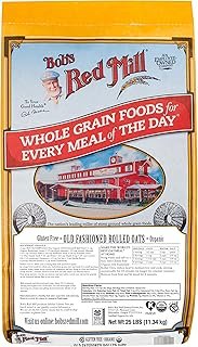 Bob's Red Mill Gluten Free Organic Old Fashioned Rolled Oats, 400oz (Pack of 1) - Non GMO, Whole Grain, Vegan, Kosher