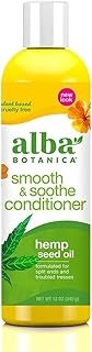 Alba Botanica Smooth & Soothe Conditioner, Cannabis Sativa Seed Oil, 12 Oz