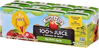Apple & Eve Sesame Street Big Bird's Apple Juice, 4.23 Fluid-oz, 8 Count, Pack of 5