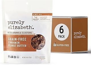 Purely Elizabeth, Cinnamon Peanut Butter, Keto Granola with MCT Oil, Grain-Free (6 Ct, 48oz Bulk)