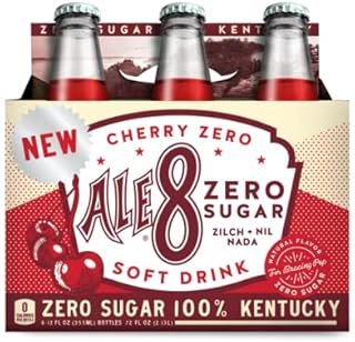 Ale 8 One Special Edition Cherry Zero Sugar, 12 ounces (6 Glass Bottles), 100% Kentucky Soft Drink