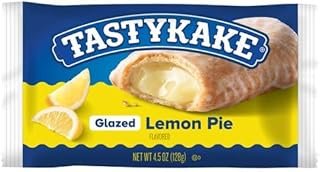 Tastykake Glazed Lemon Pie, 4.5 oz, Individual Wrapped Snack (Pack of 6)