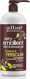 Alba Botanica Very Emollient Bath & Shower Gel, Coconut Rescue, 32 oz.