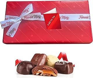 Fannie May Heritage Collection (was Colonial Assortment) Signature - Pixies - Trinidads - Buttercreams - Print 1 lb. Box - Gift Basket with Gift Tag & Insulated Box