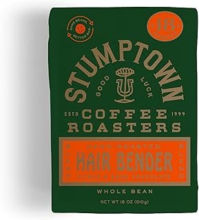 STUMPTOWN COFFEE ROASTERS Medium Roast Whole Bean Coffee - Hair Bender 18 Ounce Bag with Flavor Notes of Citrus and Dark Chocolate