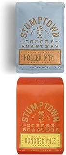 STUMPTOWN COFFEE ROASTERS Medium Roast Organic Whole Bean Coffee Bundle - Holler Mountain and Hundred Mile, 24 Ounces (2 Bags of 12 Ounces)