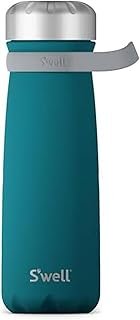 S'well Stainless Steel Traveler With Handle, 24oz, Peacock Blue, Triple Layered Vacuum Insulated Containers Keeps Drinks Cold for 40 Hours and Hot for 16, BPA Free, Easy Carrying On the Go