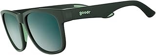 goodr Mint Julep Electroshocks Polarized Sunglasses for Men & Women, Large Sized (BFG), Dark Green Solid Frame with Green Gradient Lenses, UV400 Protection, No Slip, No Bounce