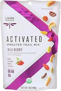 Living Intentions Organic Sprouted Trail Mix - Wild Berry - Case of 6 - 7 oz.