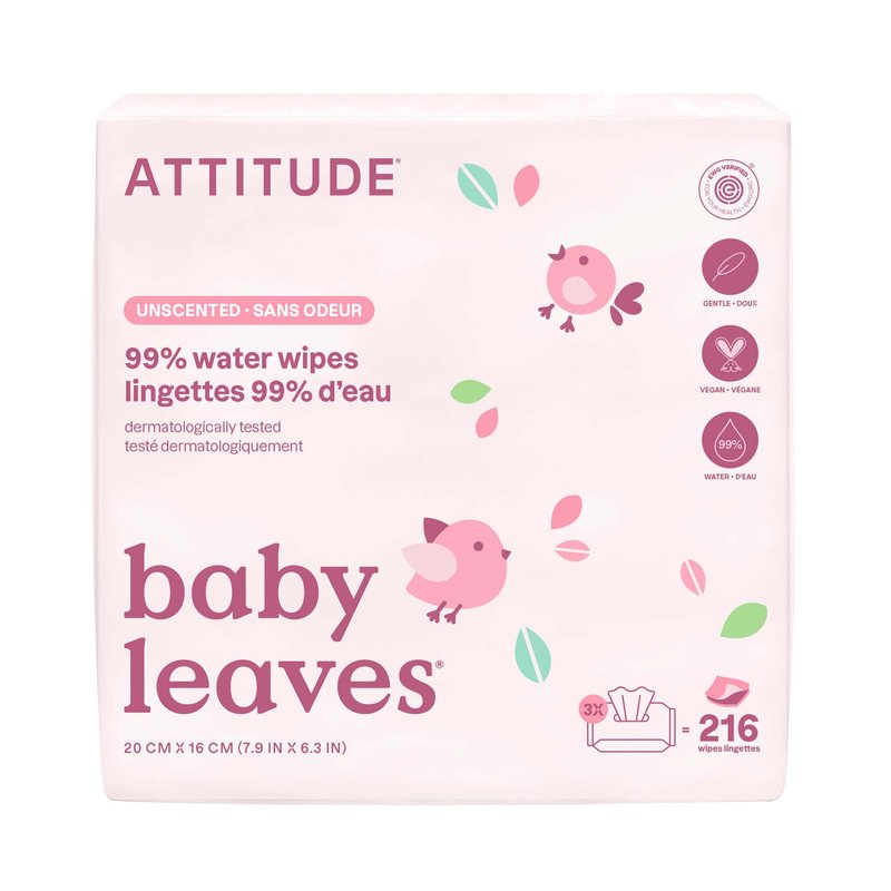 ATTITUDE Baby Wipes (Water Wipes)