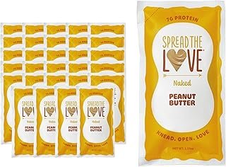 Spread The Love Single-Ingredient Peanut Butter Squeeze Packs, 1.15 Ounce (30 Pack)
