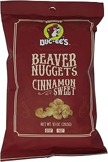Buc-ee's Beaver Nuggets Cinnamon Sweet Flavored Snack Puffs, Gluten Free, One 10 Ounce Bag
