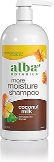 Alba Botanica More Moisture Shampoo, Coconut Milk, 32 Oz (Packaging May Vary)